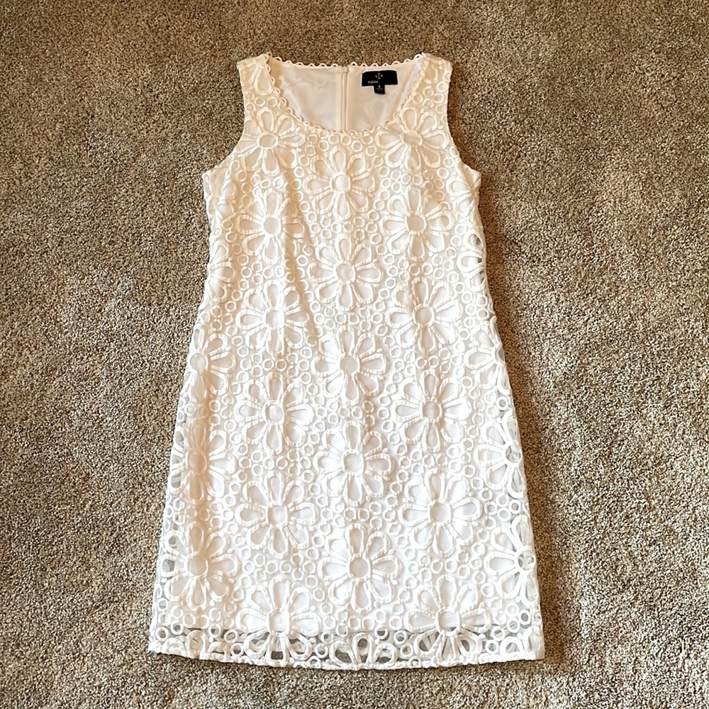 White Flower Lace Dress